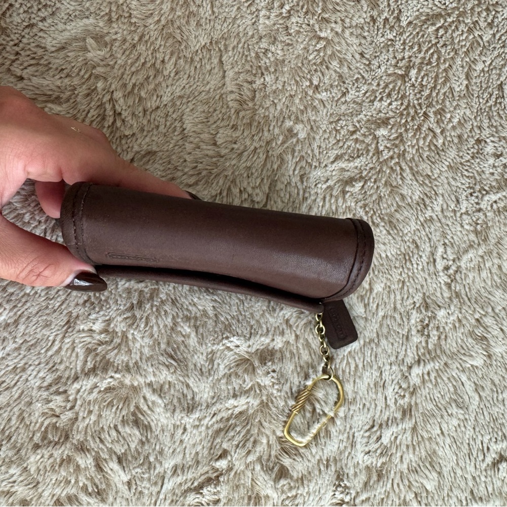 Coach Vintage Multifunction Mahogany Brown Wallet with Keychain - Picture 4 of 9